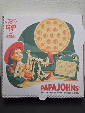 BRAND NEW Disney Pixar Toy Story 5 Papa John's Pizza Box Collectible